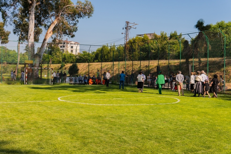 Открытие мини-футбольного поля в парке на улице Дзидзария (видео)