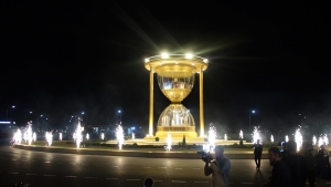 Мэр Сухума принял участие в церемонии открытия песочных часов в Грозном