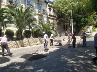 На части улицы Ардзинба проводится ямочный ремонт дороги