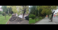 Завершена укладка тротуарной плитки вокруг парка Славы